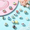 17Pcs 17 Colors Hand Painted Acrylic with Enamel Beads MACR-CJ0002-30-6