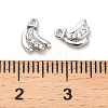 Brass Micro Pave Clear Cubic Zirconia Charms KK-C054-12P-3