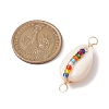 Natural Shell Connector Charms PALLOY-JF02694-2