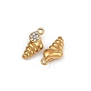 304 Stainless Steel Rhinestone Charms STAS-Z154-01G-04-3
