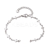 304 Stainless Steel Cross Link Chain Bracelet Making AJEW-JB01299-02-1