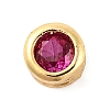 Rack Plating Flat Round Brass Micro Pave Cubic Zirconia Cabochons KK-F874-03G-06-1