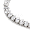 Brass Pave Clear Cubic Zirconia Horse Eye Link Bracelets BJEW-B094-03A-P-2
