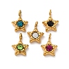 304 Stainless Steel Rhinestone Charms STAS-I331-26G-1