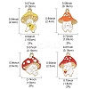 8Pcs 4 Styles Autumn Theme Alloy Enamel Pendants ENAM-YW0003-38-3
