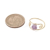 Copper Wired Gemstone Finger Rings RJEW-JR00978-3