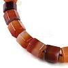 Natural Red Agate Hexagon Prism Graduated Beaded Necklaces for Women Men NJEW-K388-03O-2