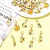 40Pcs 10 Style Alloy Enamel Pendant Decorations HJEW-FS00064-8