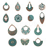 14Pcs 14 Styles Tibetan Style Alloy Pendants FIND-TA0010-61-2