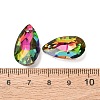 Faceted Teardrop Glass Pendants GLAA-O008-B19-4
