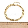 304 Stainless Steel Curb Chain Bracelets for Women BJEW-G757-14G-5