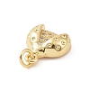 Brass Micro Pave Cubic Zirconia Charms X-KK-C012-44G-3