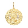Brass Micro Pave Cubic Zirconia Pendants KK-D317-122G-1