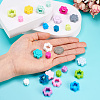 30Pcs 30 Styles Flower Silicone Focal Beads SIL-TA0001-83-5