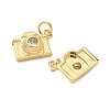 Brass Pave Cubic Zirconia Pendants KK-Z120-58A-G-2