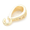 Brass Micro Pave Clear Cubic Zirconia Pendants ZIRC-O042-01G-4