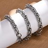 6.5MM 304 Stainless Steel Textured Rope Chain Necklaces NJEW-T016-17P-1