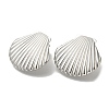 304 Stainless Steel Shell Shape Stud Earrings for Women EJEW-U027-04P-2