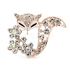 Fox Alloy Crystal Rhinestone Brooch PW-WG980DE-01-1