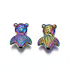 Rack Plating Rainbow Color Alloy Beads PALLOY-S180-336-2