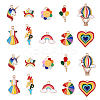 50Pcs 10 Style Alloy Enamel Pendants ENAM-CJ0001-112-1