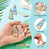 16Pcs 8 Style Wooden Pendants FIND-TA0005-89-4