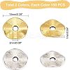 300Pcs 2 Colors Tibetan Style Alloy Wavy Spacer Beads FIND-UN0001-29-5