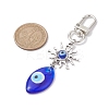 Evil Eye Lampwork Pendant Decorations HJEW-JM01997-05-4