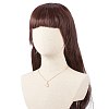 Natural Rose Quartz Teardrop Pendant Necklace NJEW-JN03900-01-3