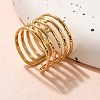304 Stainless Steel Multi-layer Open Cuff Rings for Women LS-STAS-Z108-03G-04-3