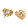 304 Stainless Steel Rhinestone Pendants STAS-L290-52G-2