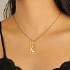 201 Stainless Steel Hollow Rectangle Pendant Necklaces FS-WGDFCCD-02-2