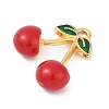 Brass Enamel Pendants KK-U054-02G-01-2