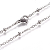 Non-Tarnish 304 Stainless Steel Cable Chains/Satellite Chains Necklaces NJEW-L159-07A-P-A-1