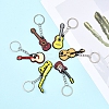 6Pcs 6 Styles Silicone Keychains KEYC-YW0001-30-2