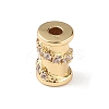 Rack Plating Brass Micro Pave Clear Cubic Zirconia Beads KK-C019-29G-1