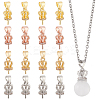 16Pcs 4 Colors Brass Micro Pave Cubic Zirconia Pendant Bails FIND-PH0021-30-1