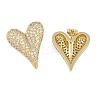 Heart Clear Cubic Zirconia Stud Earrings EJEW-S235-02G-2