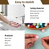 80Pcs Round Silicone Focal Beads SIL-SZ0001-24-01-4