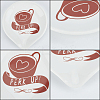 Coffee Cup Pattern Ceramic Spoon Holder AJEW-WH0348-181B-02-6