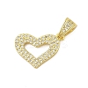 Rack Plating Brass Micro Pave Cubic Zirconia Pendants KK-Z074-47G-1