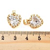 Rack Plating Brass Clear Cubic Zirconia Pendants KK-S379-05G-3