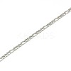 304 Stainless Steel Figaro Chain Necklace Making STAS-A028-N022MP-2