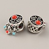 Tibetan Style Alloy European Dangle Charms FIND-TAC0001-63-1