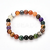 Natural & Synthetic Mixed Stone Beaded Stretch Bracelets BJEW-Q692-62-8mm-2