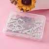 304 Stainless Steel Letter Pendant Rhinestone Settings STAS-TA0001-11P-13