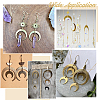 20Pcs Ion Plating(IP) 201 Stainless Steel 2-Loop Connector Charms STAS-BBC0003-80-6