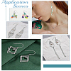 100Pcs 304 Stainless Steel Earring Hooks STAS-LP0001-57-4