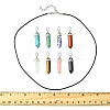 DIY Natural & Synthetic Gemstone & Waxed Cord Necklace Making Kits DIY-FS0008-04B-5