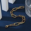 Ion Plating(IP) 304 Stainless Steel Paperclip Chain Bracelets BJEW-F412-02G-5
